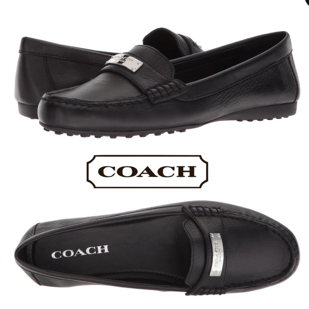 Coach Driving Pebbled Leather Loafer Moccasins